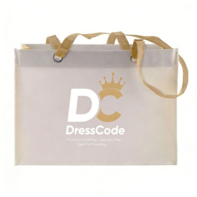 Non-Woven Grommet Custom Tote Bag - 16"w x 12"h x 6"d
