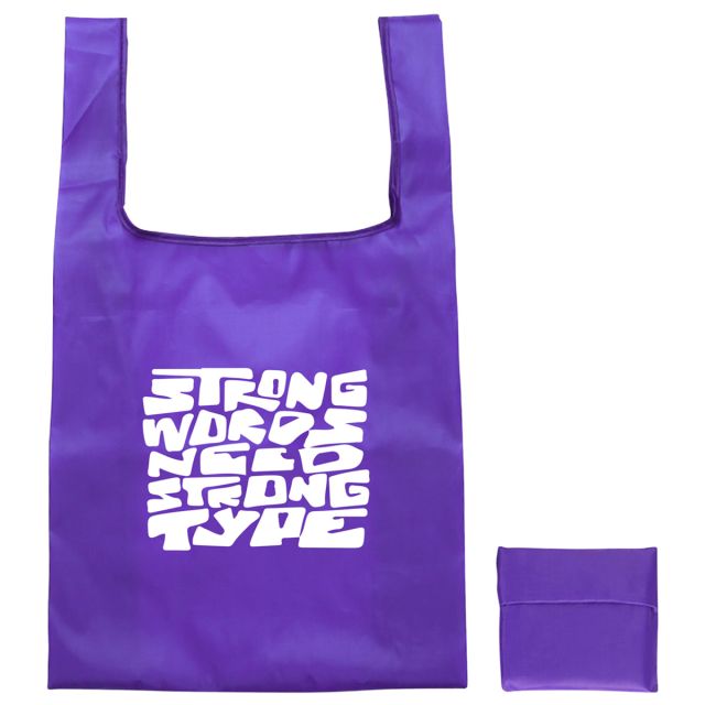 Custom T-Shirt Style Folding Tote - 13"w x 20.5"h x 2.4"d