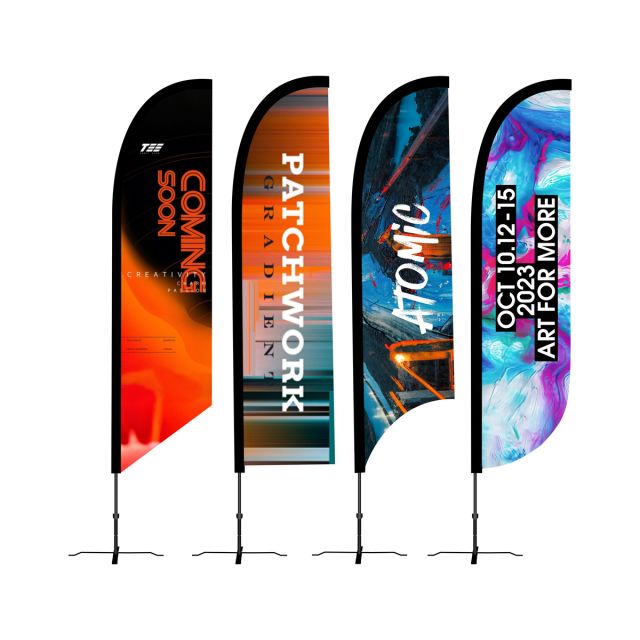 Full Color Small Custom Feather Flag - 9'