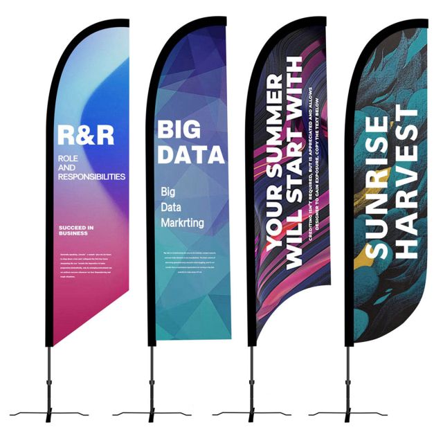 Full Color Custom Large Feather Flag - 15'