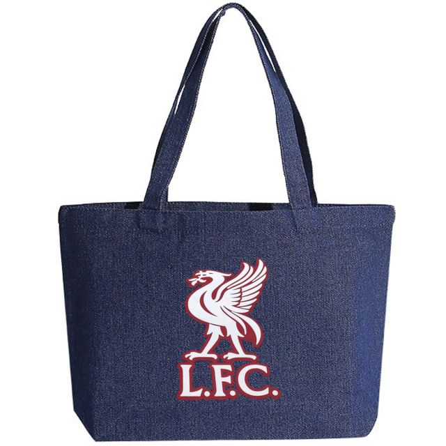 Custom Denim Canvas Tote Bag - 15.7"w x 11.8"h x 4"d