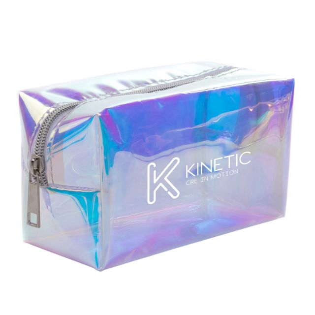Custom Holographic Travel Pouch - 6.3"w x 3.5"h x 3.3"d