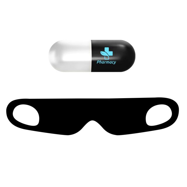 Custom Sleep Mask in Capsule Case