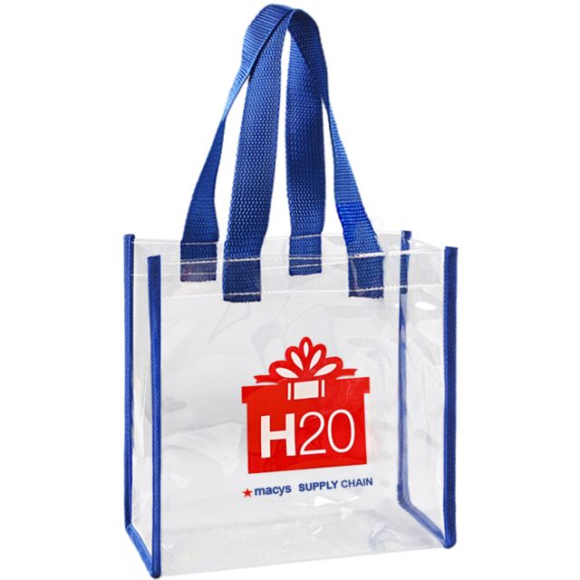 Custom Clear PVC Event Promotional Tote Bags - 12"w x 12"h x 6"d