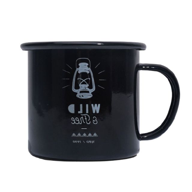 Custom Vintage Camp Drinking Enamel Mug - 12 oz.