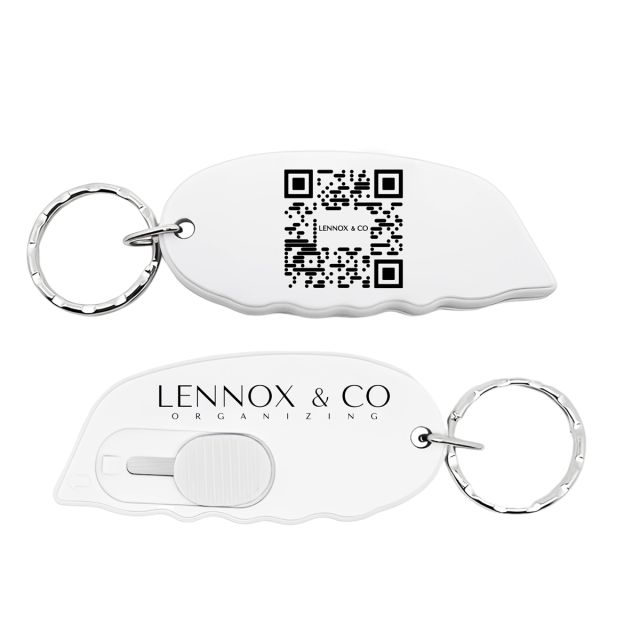 Custom Safety Cutter with Key Ring - Opaque