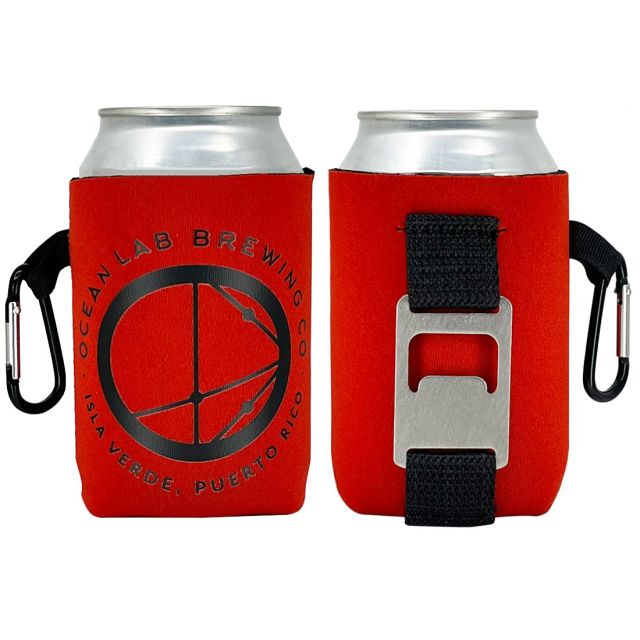 Full Color Custom Neoprene Can Cooler with Carabiner