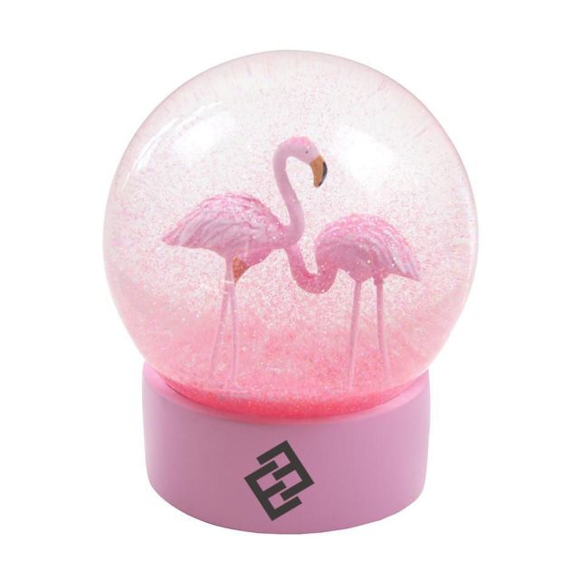 Custom Fabulous Flamingo Snow Globe Promotional Gift
