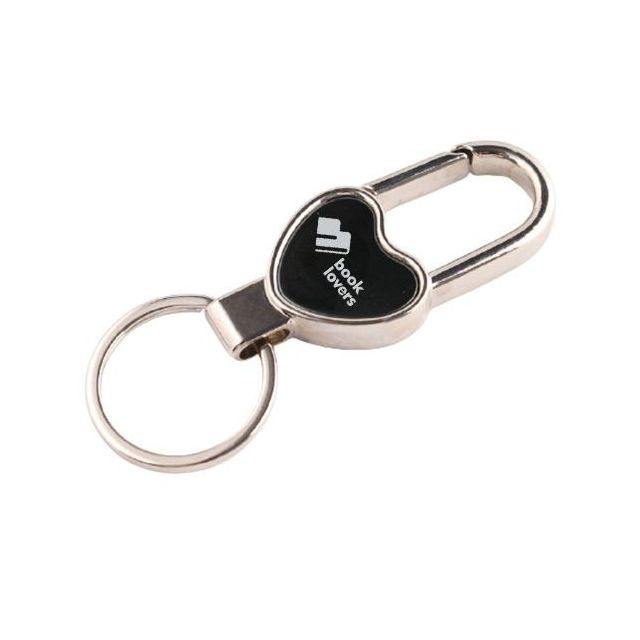 Custom Heart Shaped Keychains w/ Carabiner Ring