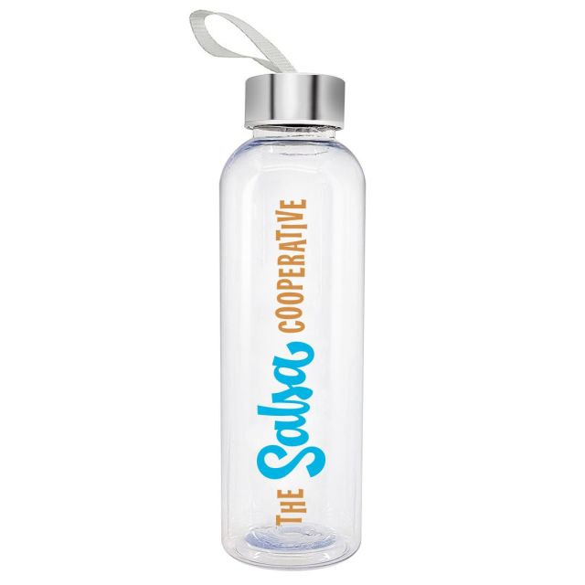 Custom Plastic Water Bottles w/ Strap - 17 oz.