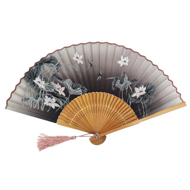 Full Color Custom Premium Folding Bamboo Hand Fan - 8.25"L