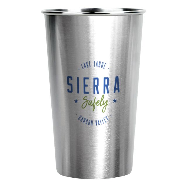 Custom Stainless Steel Pint Glasses - 16 oz.