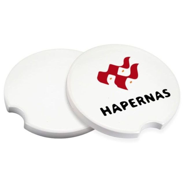 Full Color Custom Ceramic Car Cup Holder Coasters - 2.55''