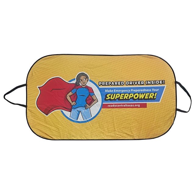 Full Color Custom Large Car Sun Shade - 55"w x 31.5"h