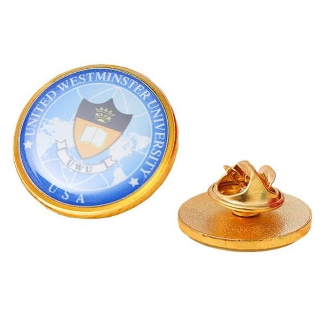 Full Color Custom Round Lapel Pin - 1"