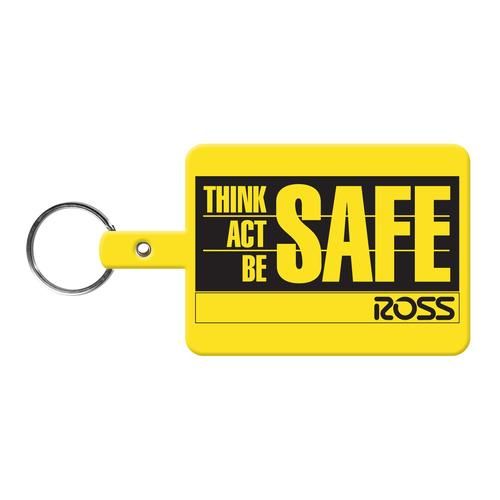 Large Rectangle Soft Custom Key Tags