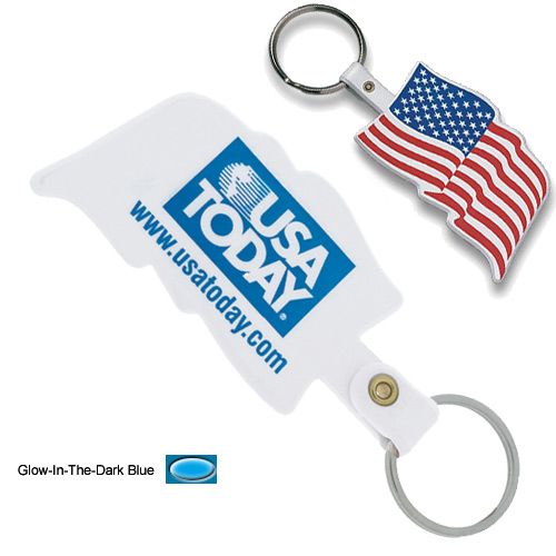 U.S.A. Flag Soft Logo Key Tag