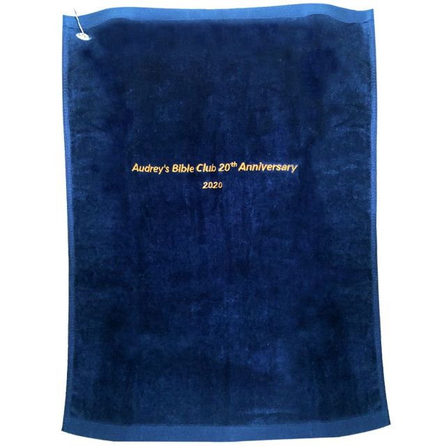 100% Cotton Embroidered Promotional Golf Towel - 25" x 16"