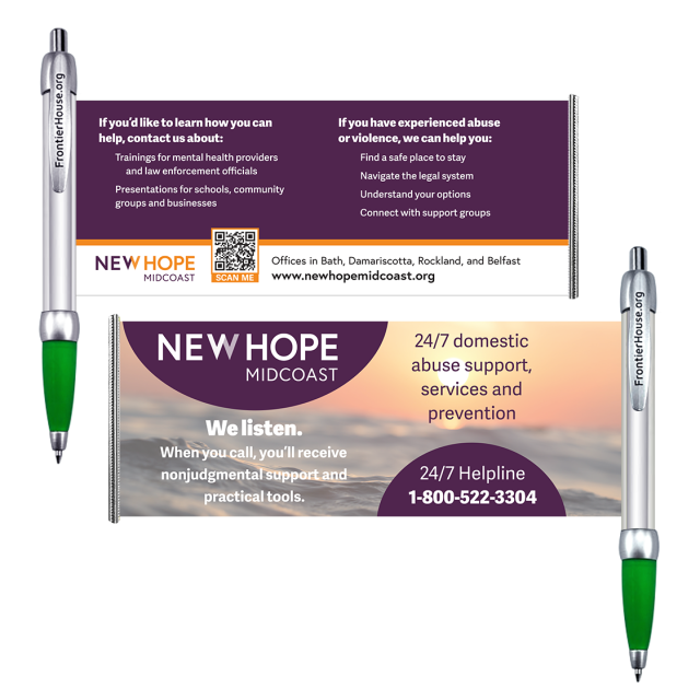 Full Color Custom Silver Clip Banner/Flag Pen