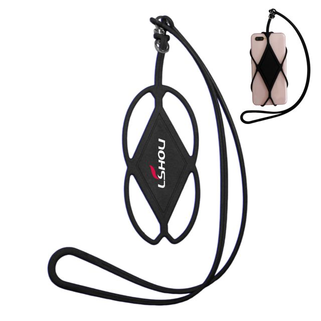 Custom Silicone Cell Phone Holder w/ Strap