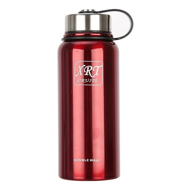 Custom Stainless Steel Water Bottles w/ Carrying Handle - 37 oz.
