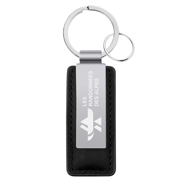 Custom Leatherette w/ Rectangular Metal Key Tag