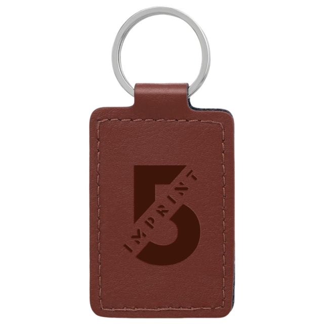 Custom Rectangular PU Leather Key Tag