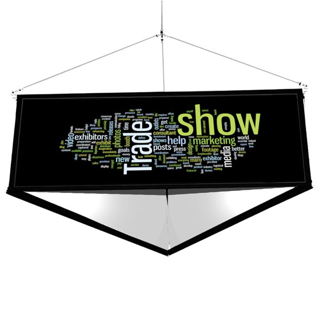 Full Color Custom Hanging Trade Show Banner Kit - 3 Sides - 6 ft.