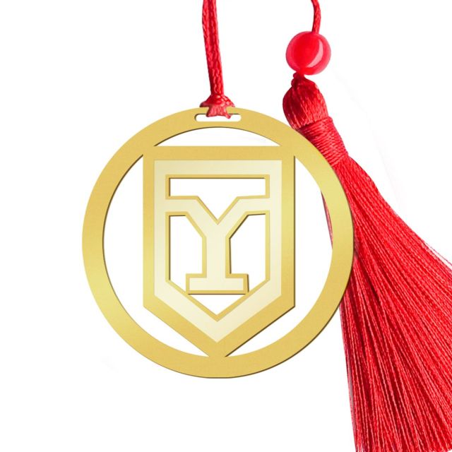 Custom Hollow Metal Bookmark w/ Tassel - 1.6'' x 1.6''