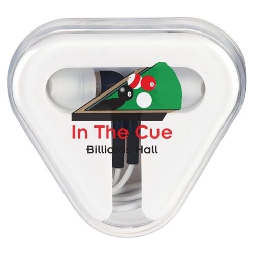 Mini Promotional Earbuds in Travel Case