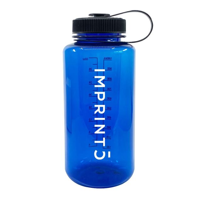 Custom Wide Mouth Sports Bottle w/ Tethered Lid - 32 oz.