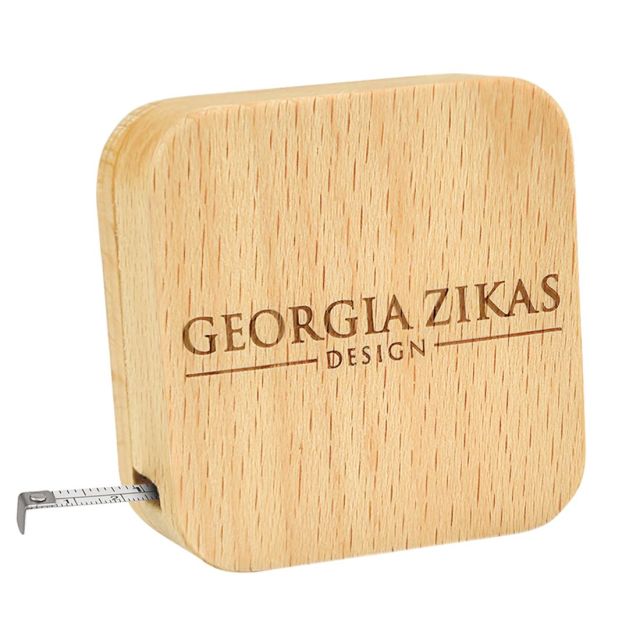 Full Color Custom Eco-friendly Wooden Tape Measure - 6.5'