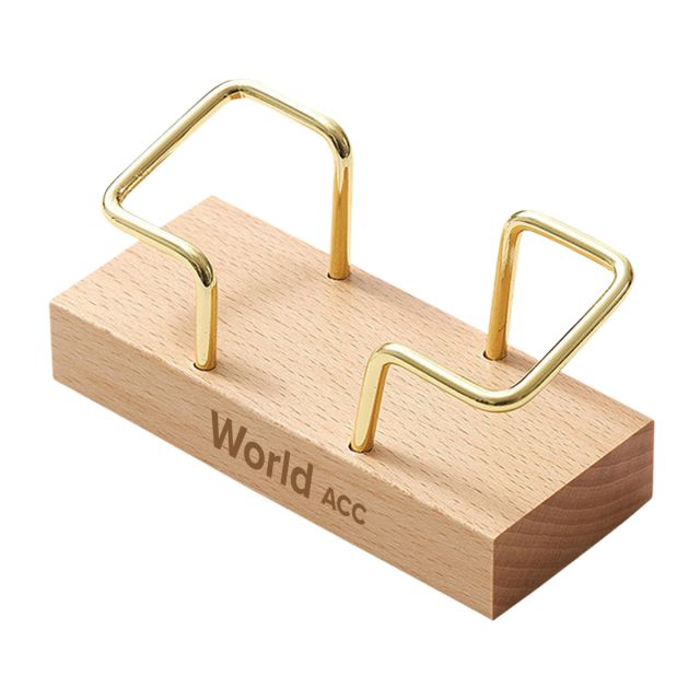 Custom Wooden Base Business Card Holder