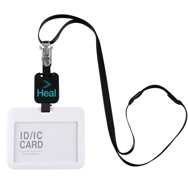 Full Color Custom Badge Reel ID Card Holder w/ Lanyard