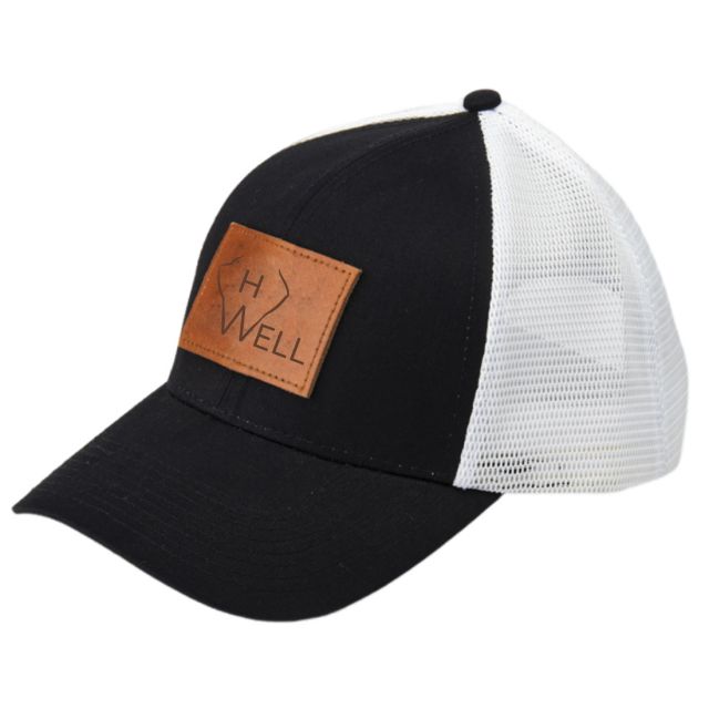 Custom Leather Patch Trucker Snapback Cap