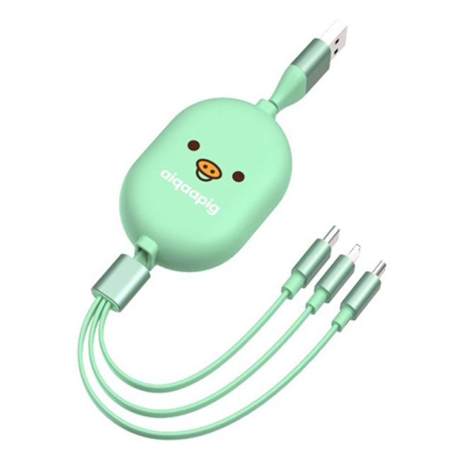 Custom Retractable 3 in 1 USB Cable Phone Charger