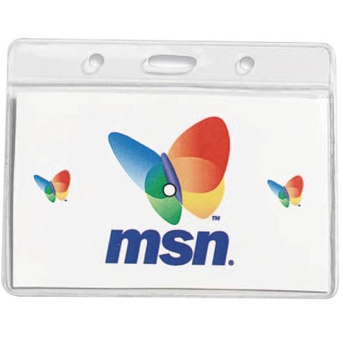 Vinyl Promotional Badge Holder - 4"w x 3"h