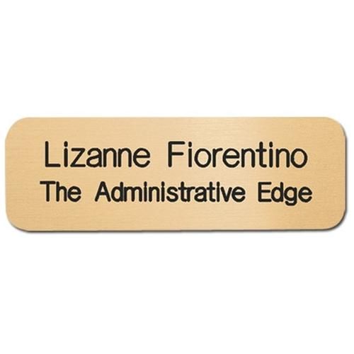 Los Angeles Brass Name Tags - 3" x 1"