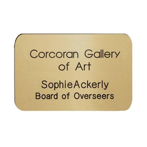 Los Angeles Brass Custom Name Badge - 3" x 2"