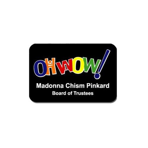 Full Color Custom Phoenix Plastic Name Badge - 3" x 2"