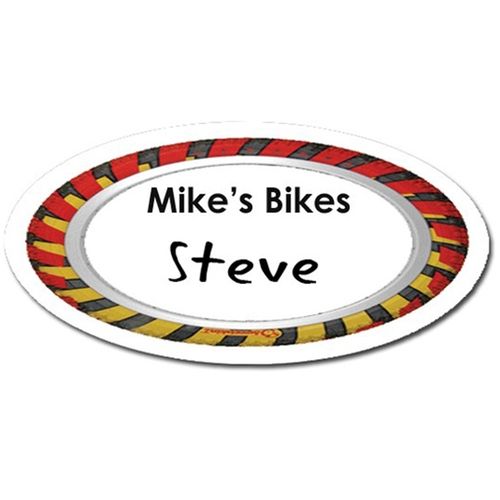 Full Color Budget Oval Name Badges - 3" x 1.5"