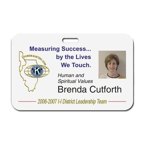 Full Color Washington Laminated Name Badges - 3.37" x 2.12"