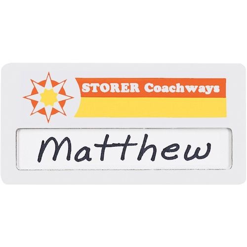 Full Color Custom Atlanta Economy Name Tag - 3" x 1.5"