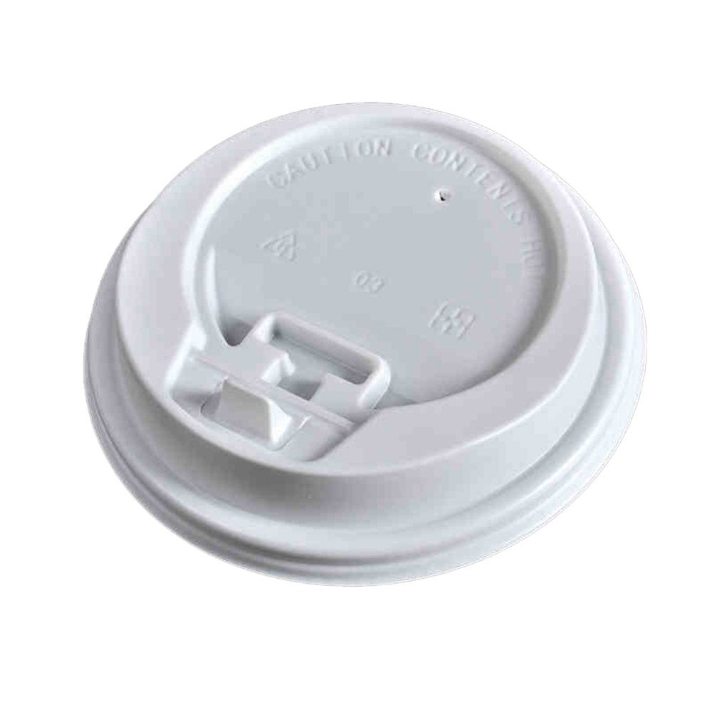 White Plastic Reclosable Lid for 10~16oz Paper Hot Cups (90mm) - 1000 / Case