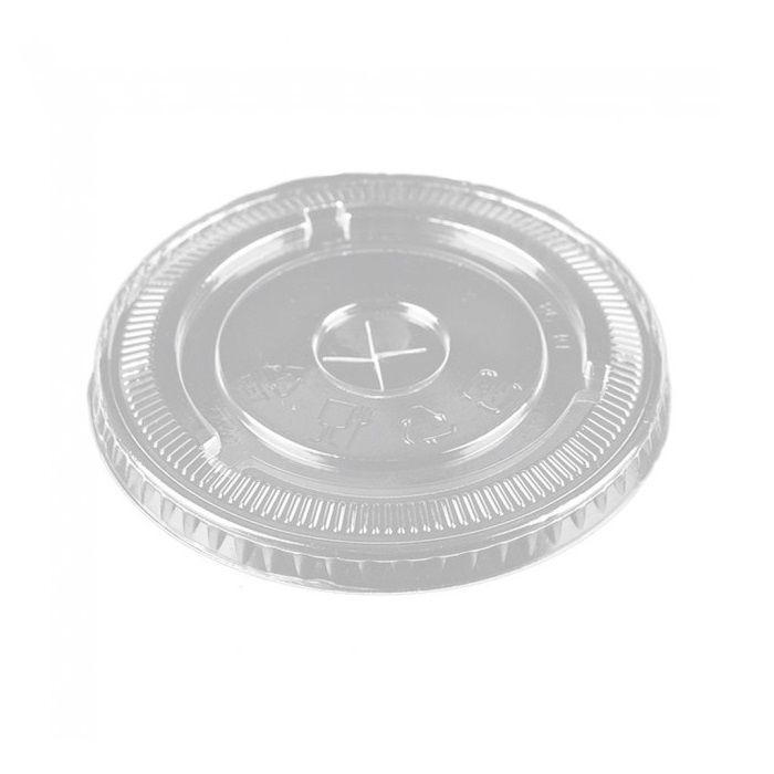 Flat Lids for 8 or 9oz Clear Plastic PET Cups (78mm) - 1000 / Case