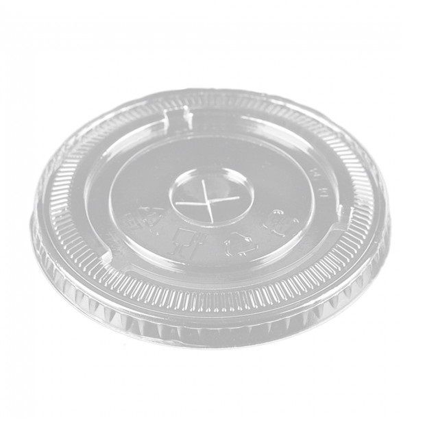 Flat Lids for 12, 16 or 20oz Clear Plastic PET Cups (95mm) - 1000 / Case