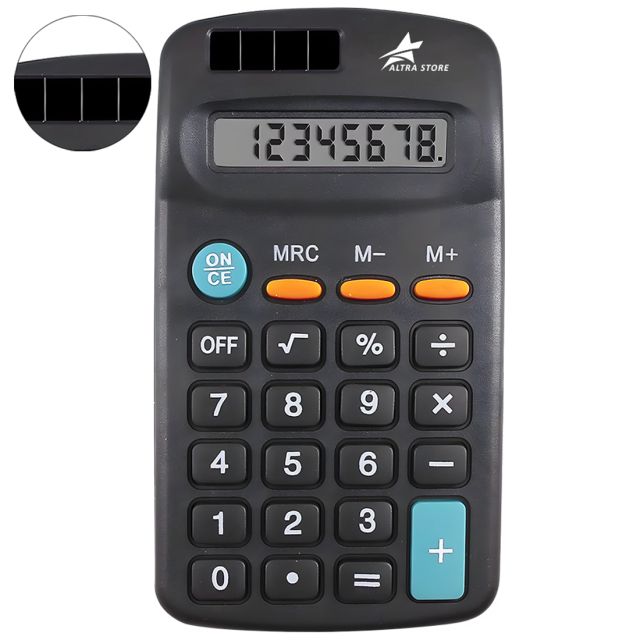 Custom Dual-power 8-Digit Pocket Calculator