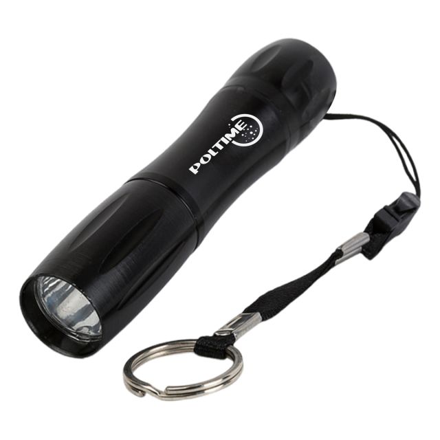 Custom Mini Aluminum LED Flashlight w/ Strap