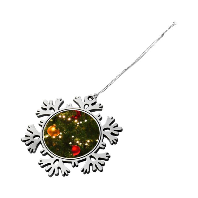 Custom Metal Snowflake Photo Ornament