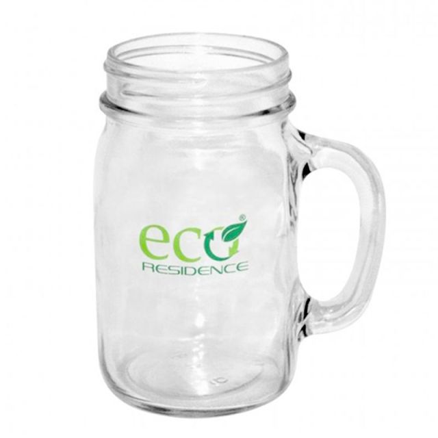 Mason Jar Style Printed Mugs - 16 oz.